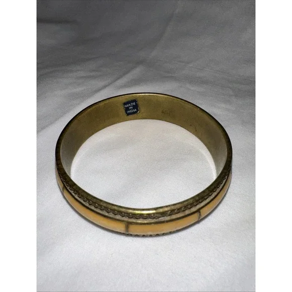 Vintage Brass‎ And Bakelite Bangle Bracelet - Picture 4 of 4